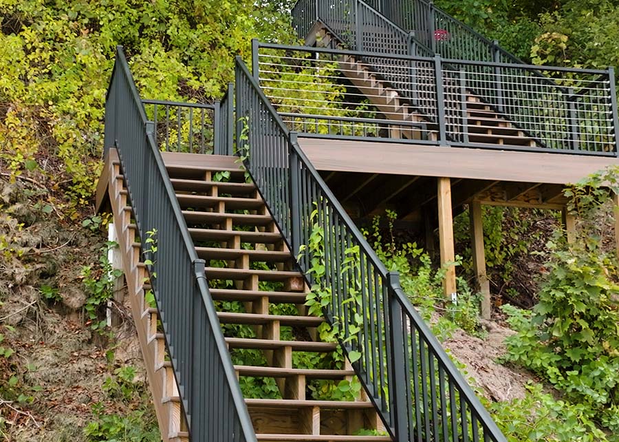 Lake Michigan Outdoor Composite Stair Builders